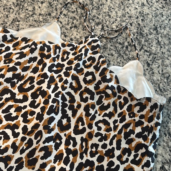 J. Crew Factory Scalloped / Leopard Camisole - Picture 3 of 3